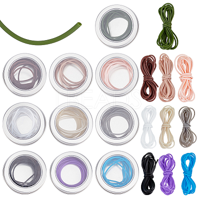10Pcs 10 Colors Hollow Pipe PVC Tubular Synthetic Rubber Cord DIY-BC00002-1