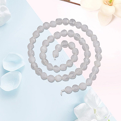 2 Strands Natural White Agate Beads Strands G-AR0005-43A-1