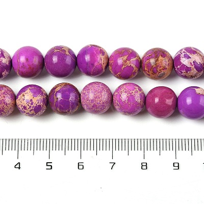 Dyed Natural Regalite/Imperial Jasper/Sea Sediment Jasper Beads Strands G-B124-C03-12-1