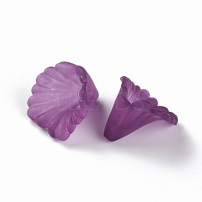 Frosted Acrylic Bead Caps MACR-S371-10A-743-1
