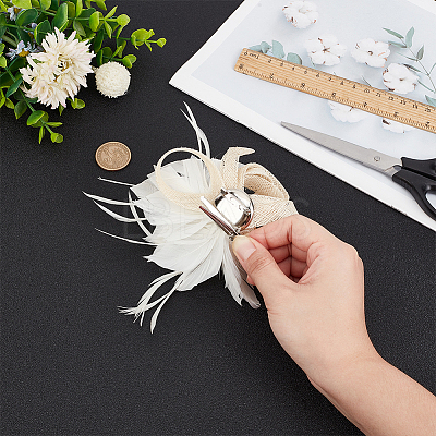 Women's Feather Aligator Hair Clips OHAR-WH0034-13B-1