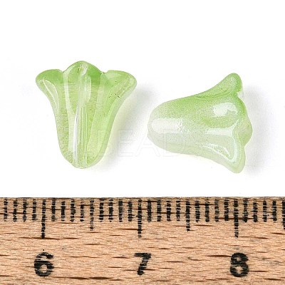 Spray Painted Transparent Glass Beads GLAA-D006-20K-1