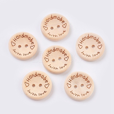 Wooden Buttons BUTT-K007-08B-1