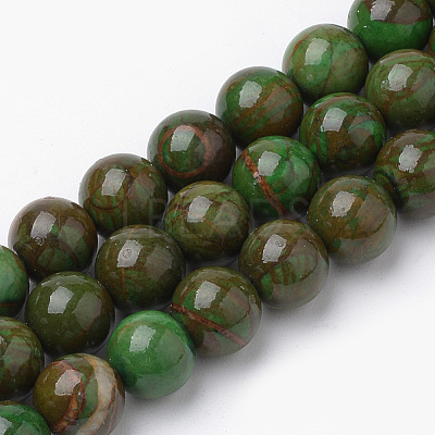 Natural Green Jade Beads Strands G-S272-03-8mm-1