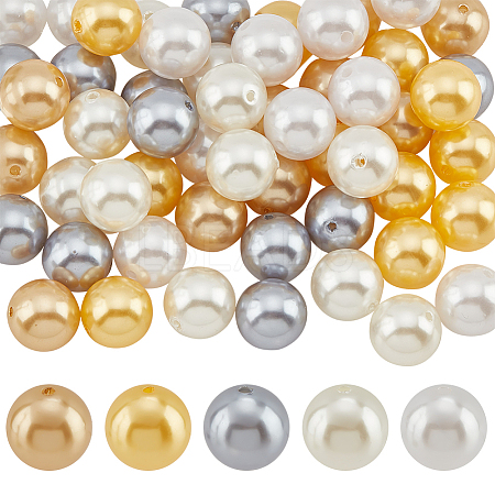   1 Set ABS Plastic Imitation Pearl Beads FIND-PH0009-70-1