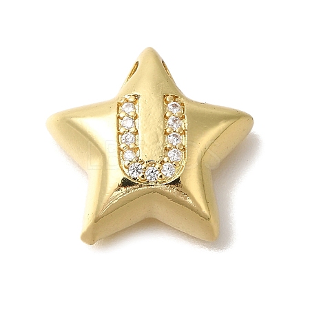 Rack Plating Brass Micro Pave Cubic Zirconia Pendants KK-I722-05G-U-1
