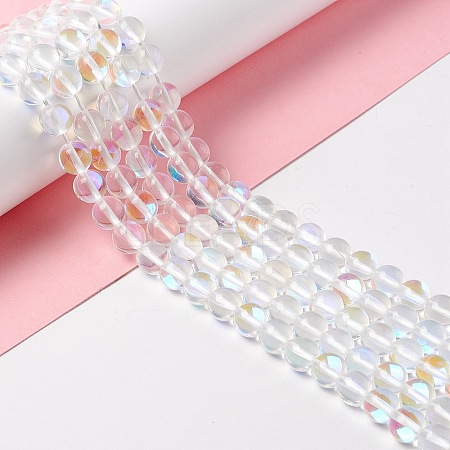 Synthetic Moonstone Beads Strands G-E573-02B-14-1