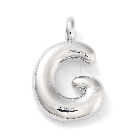 Rack Plating Brass Balloon Letter Pendants X-KK-C050-01P-G-1