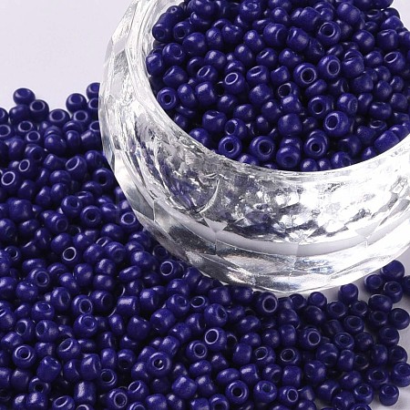 Baking Paint Glass Seed Beads SEED-S001-K6-1