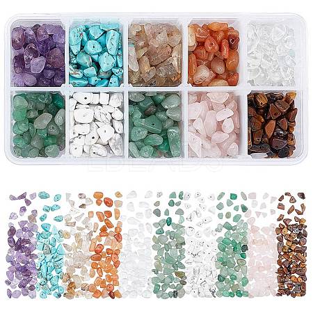Natural & Synthetic Mixed Gemstone Chip Beads G-AR0001-17-1