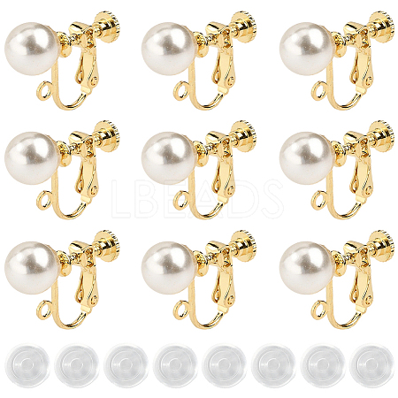 16Pcs Iron Clip-on Earring Findings IFIN-SC0001-93A-1