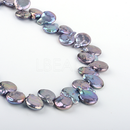 Teardrop Natural Baroque Pearl Keshi Pearl Beads Strands PEAR-R015-01-1