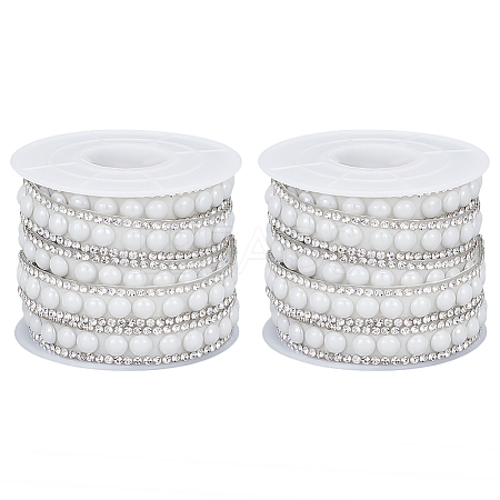 Ceramic & Glitter Resin Hotfix Rhinestone(Hot Melt Adhesive On The Back) DIY-WH0308-621B-1