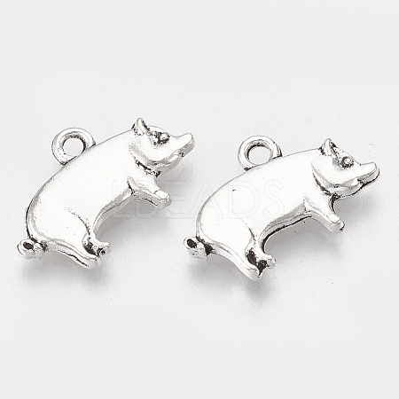 Tibetan Style Alloy Pendants X-TIBEP-T052-12AS-RS-1