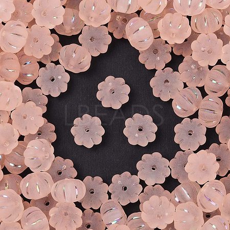 Frosted Transparent Acrylic Beads X1-OACR-P029-03B-02-1