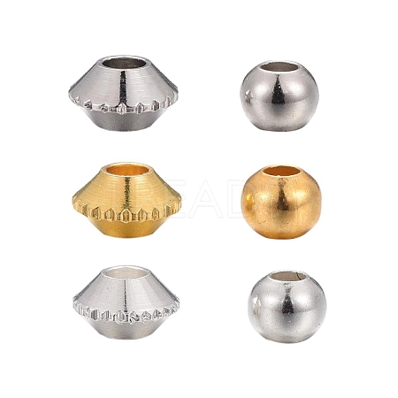 900Pcs 6 Style Brass Spacer Beads KK-ZZ0001-15-1
