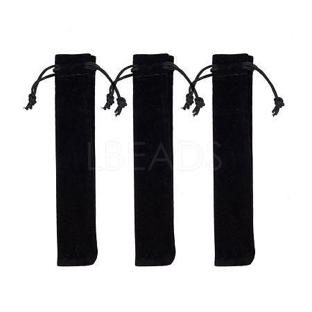 Rectangle Velvet Pouches X-TP-WH0005-01-1