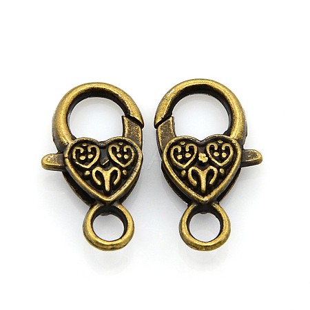Tibetan Style Alloy Lobster Claw Clasps X-MLF014Y-NF-1