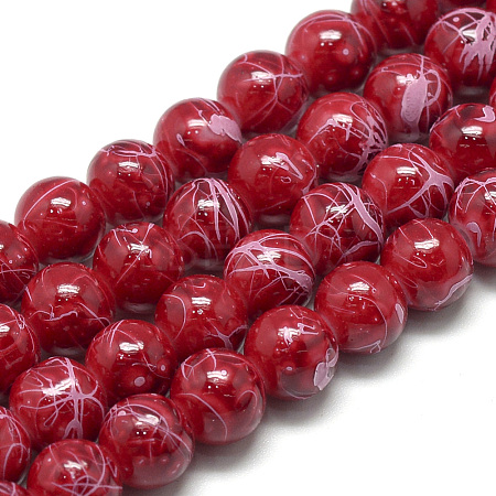 Drawbench Glass Beads Strands DGLA-S115-8mm-L13-1