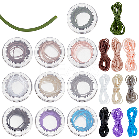 10Pcs 10 Colors Hollow Pipe PVC Tubular Synthetic Rubber Cord DIY-BC00002-1