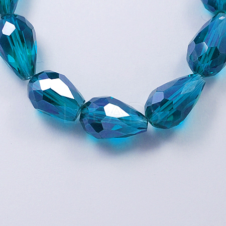 Electroplate Glass Beads Strands EGLA-R008-6x4mm-4-1