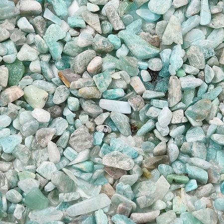 Natural Amazonite Chip Beads X-G-O103-08-1