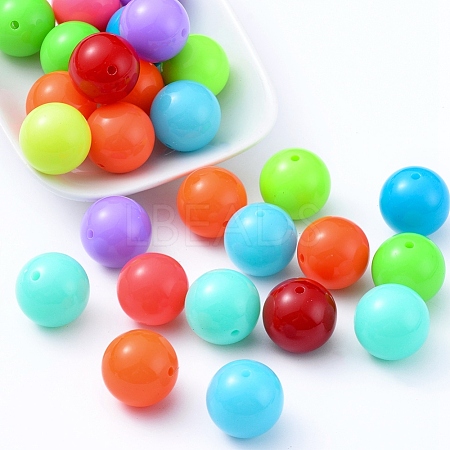 Fluorescent Chunky Acrylic Beads X-MACR-R517-20mm-M-1